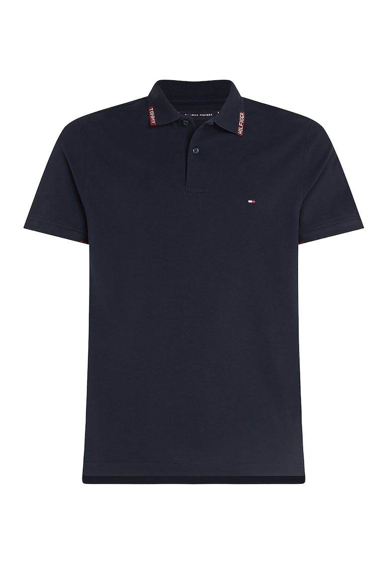 Tommy Hilfiger Тениска от органичен памук с яка и лого за Мъже Tommy Hilfiger Тениска от органичен памук с яка и лого за Мъже