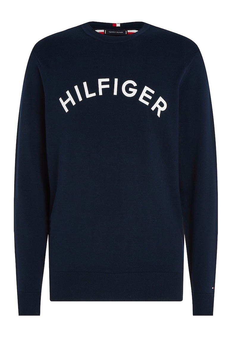 Tommy Hilfiger Пуловер с органичен памук с лого за Мъже Tommy Hilfiger Пуловер с органичен памук с лого за Мъже