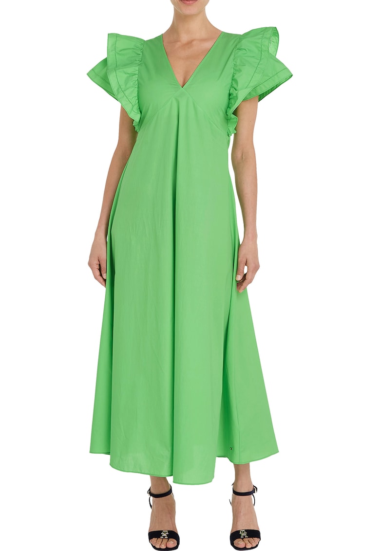 Rochie de bumbac organic cu decolteu in V