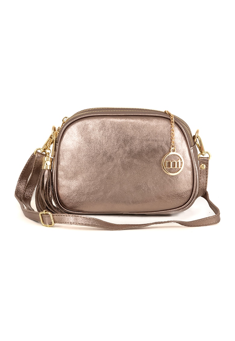 Geanta crossbody din piele cu trei compartimente