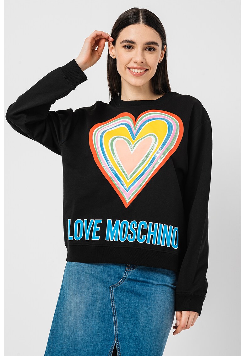 Love Moschino Суитшърт с лого за Жени Love Moschino Суитшърт с лого за Жени