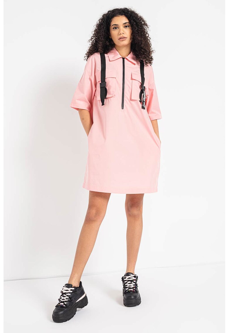 Love Moschino Рокля с памук с паднали ръкави за Жени Love Moschino Рокля с памук с паднали ръкави за Жени