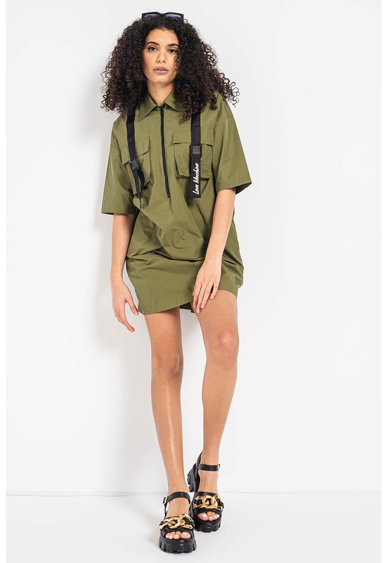 Love Moschino Рокля с памук с паднали ръкави за Жени Love Moschino Рокля с памук с паднали ръкави за Жени