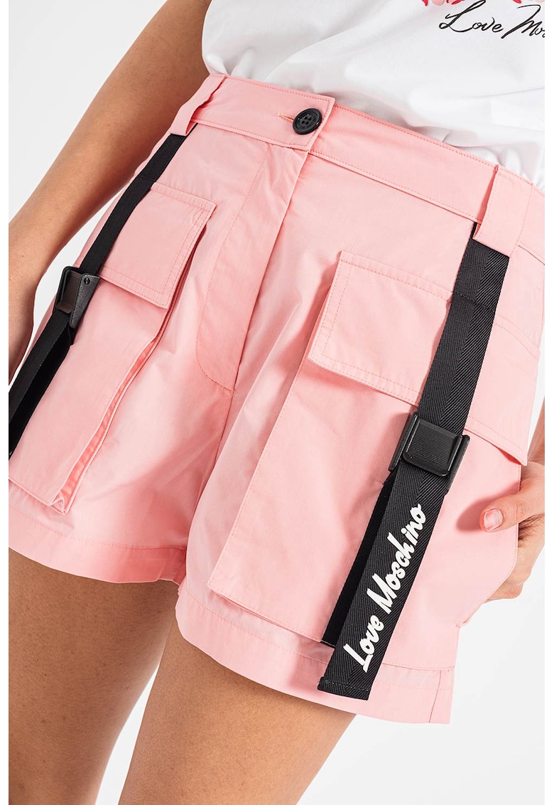 Love Moschino Къс панталон с висока талия и джобове за Жени Love Moschino Къс панталон с висока талия и джобове за Жени