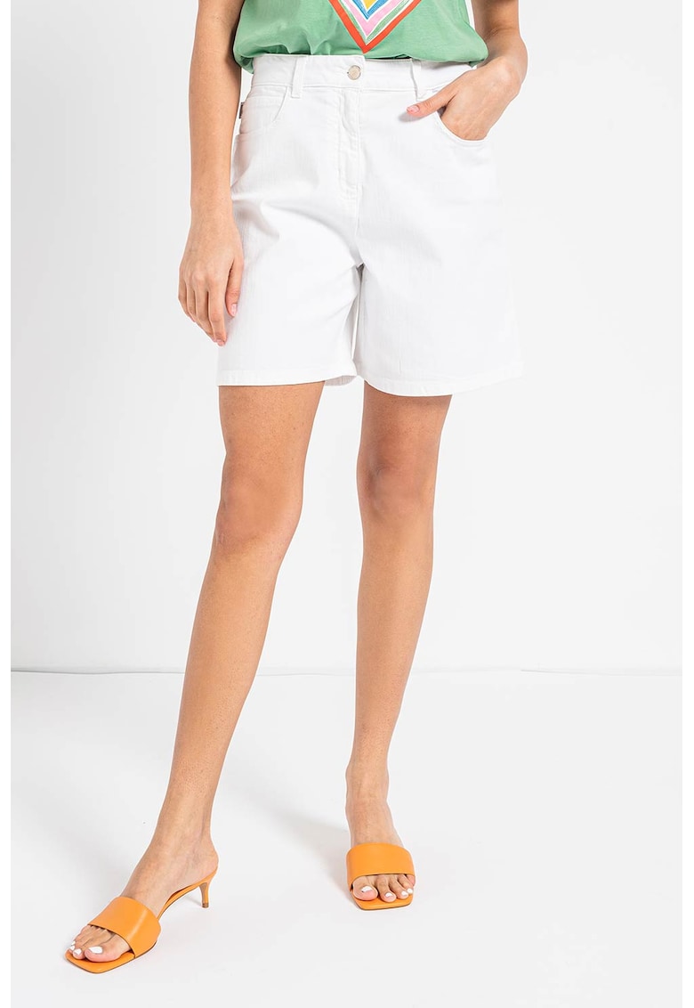 Pantaloni scurti de denim cu talie inalta