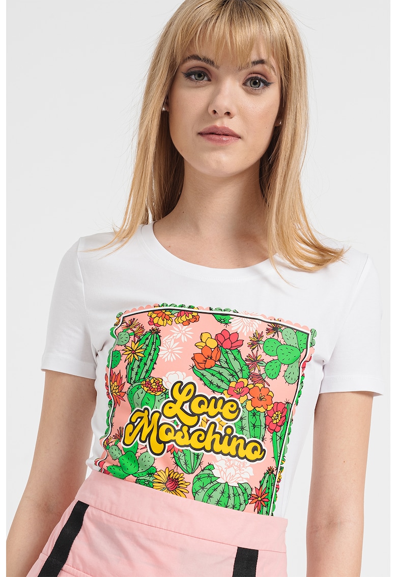 Tricou slim fit cu imprimeu