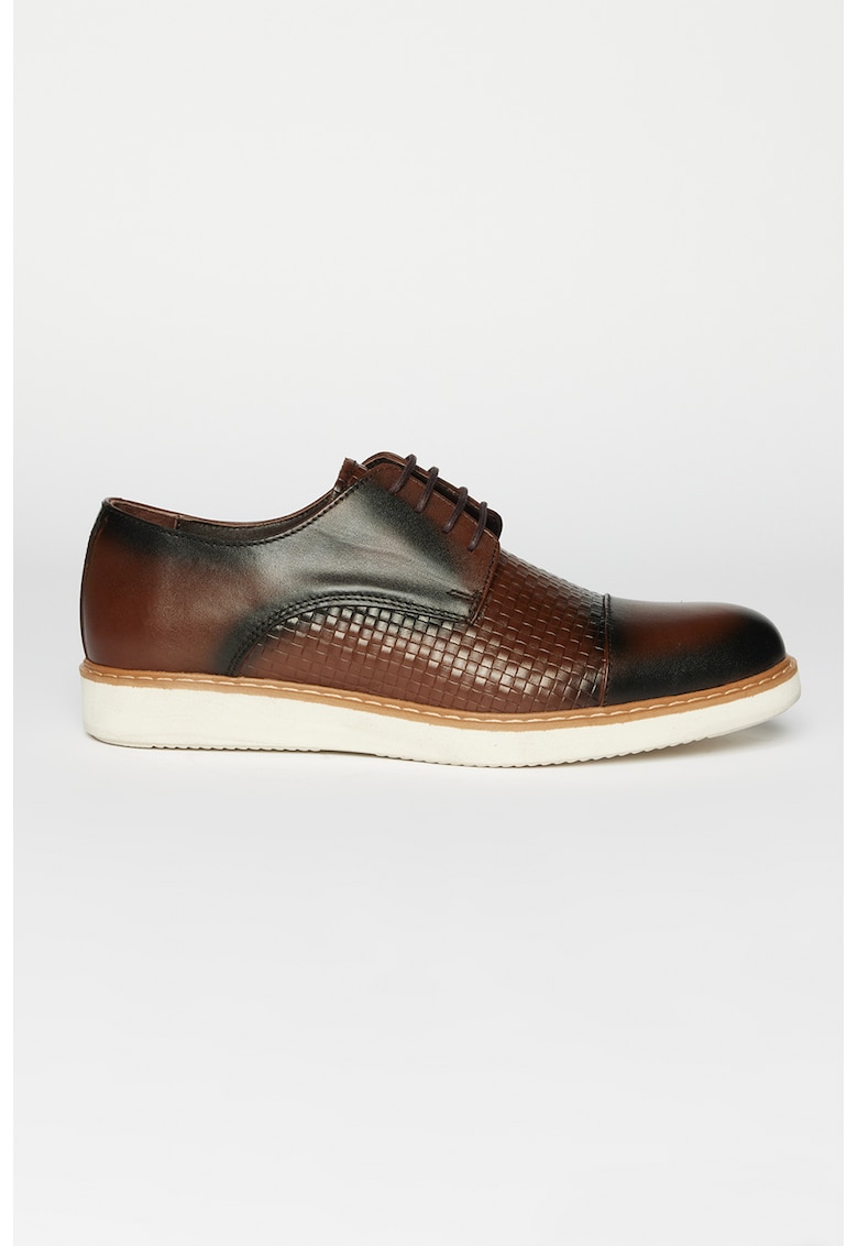 Pantofi derby din piele cu aspect texturat AC&Co imagine reduss.ro 2022