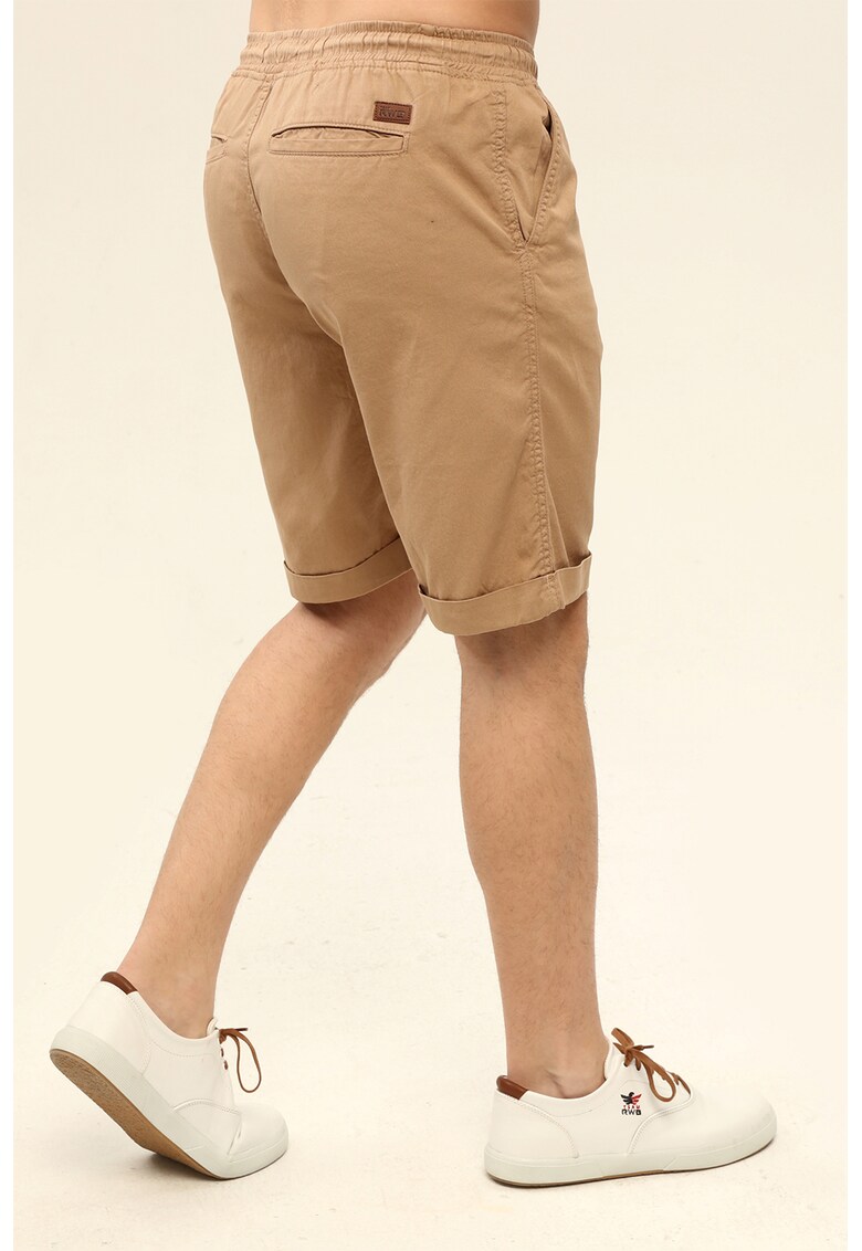 Pantaloni scurti de bumbac cu buzunare laterale Lasshort