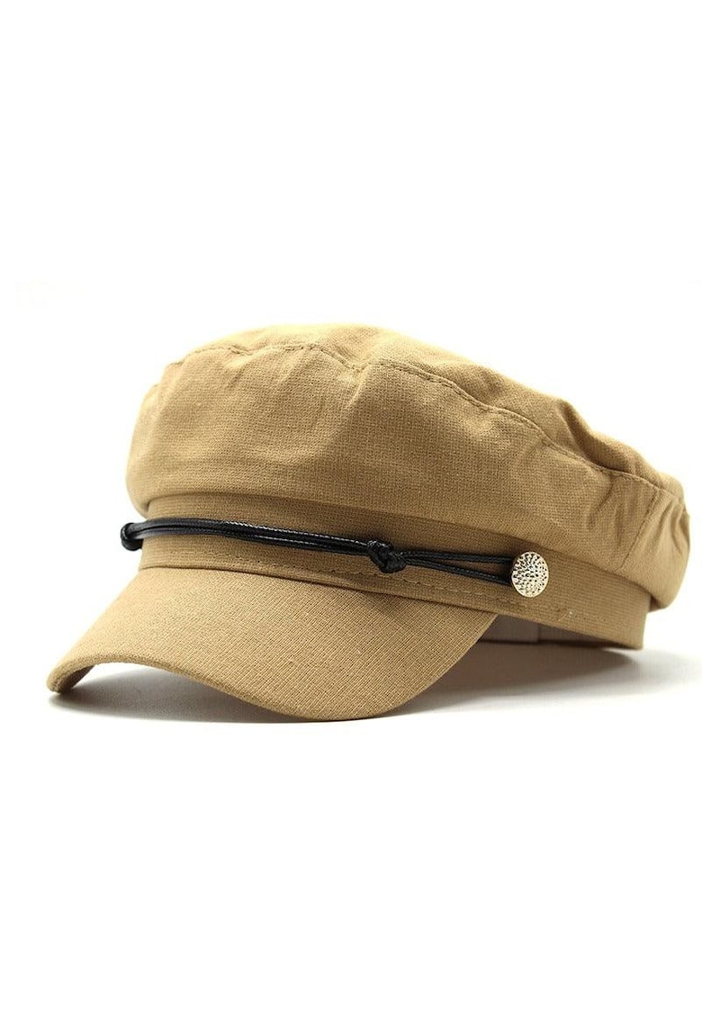 Sapca bej - cu snur negru - decorativ - Agapia -