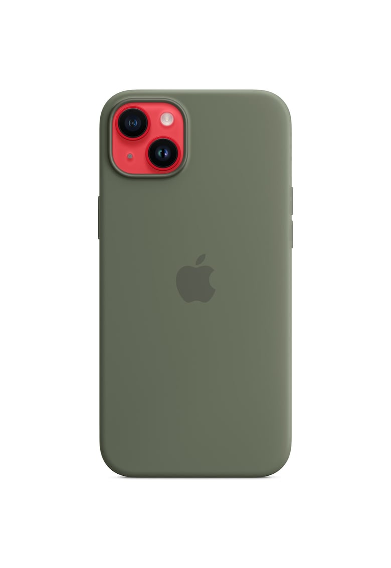 Husa de protectie silicone case with magsafe pentru iphone 14 plus - olive