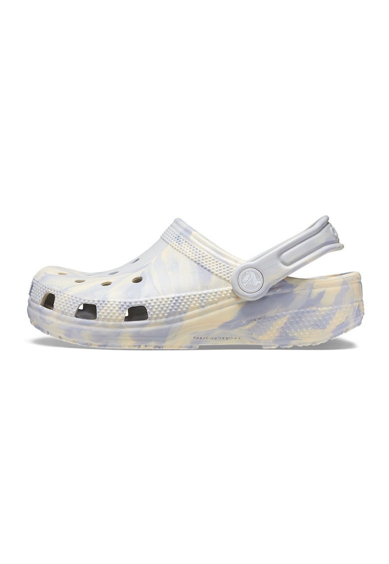 Saboti slingback de cauciuc cu imprimeu abstract