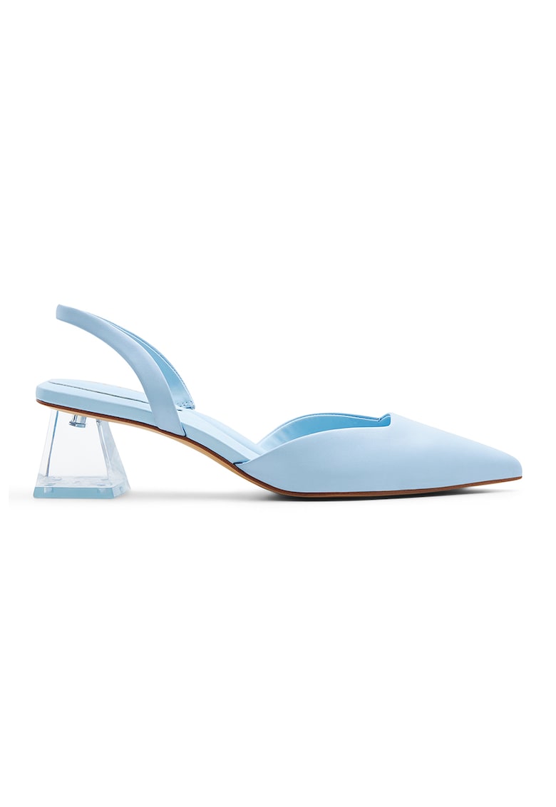 Pantofi slingback de piele cu toc masiv Malaga