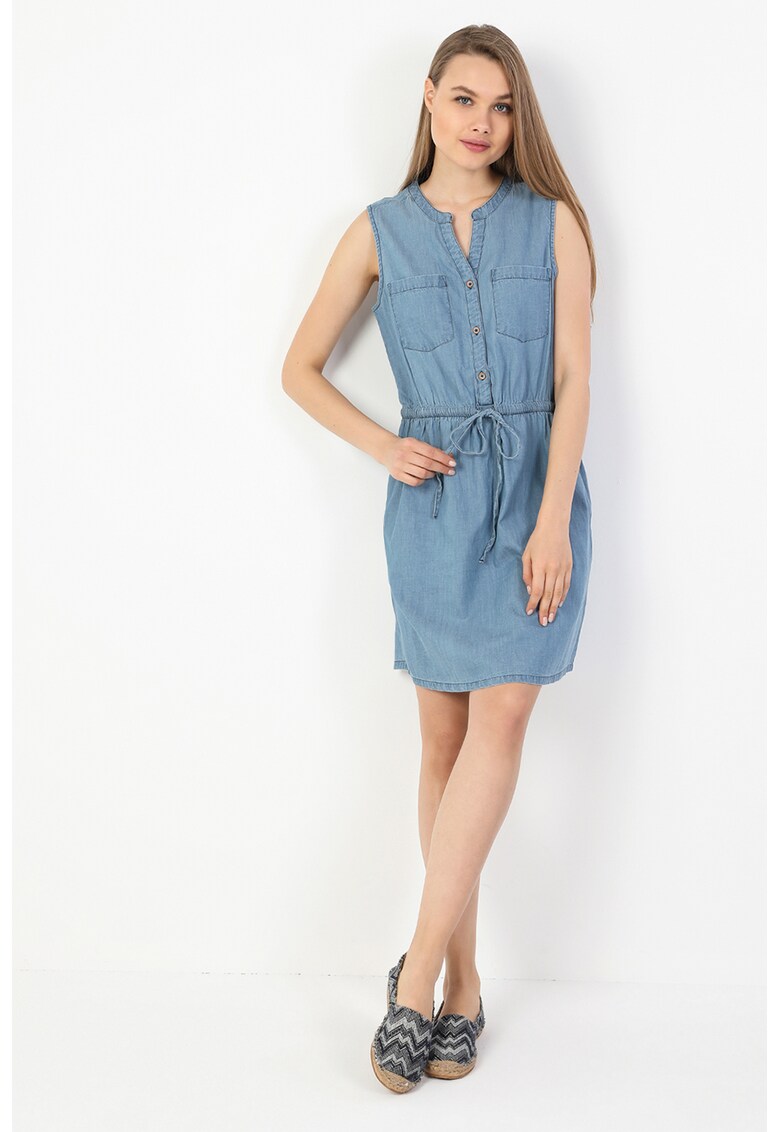 Rochie din denim fara maneci