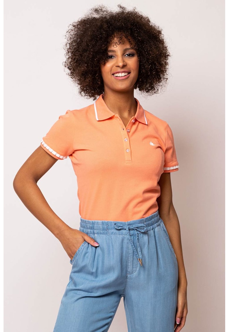 Tricou polo cu fenta scurta cu nasturi Dolly