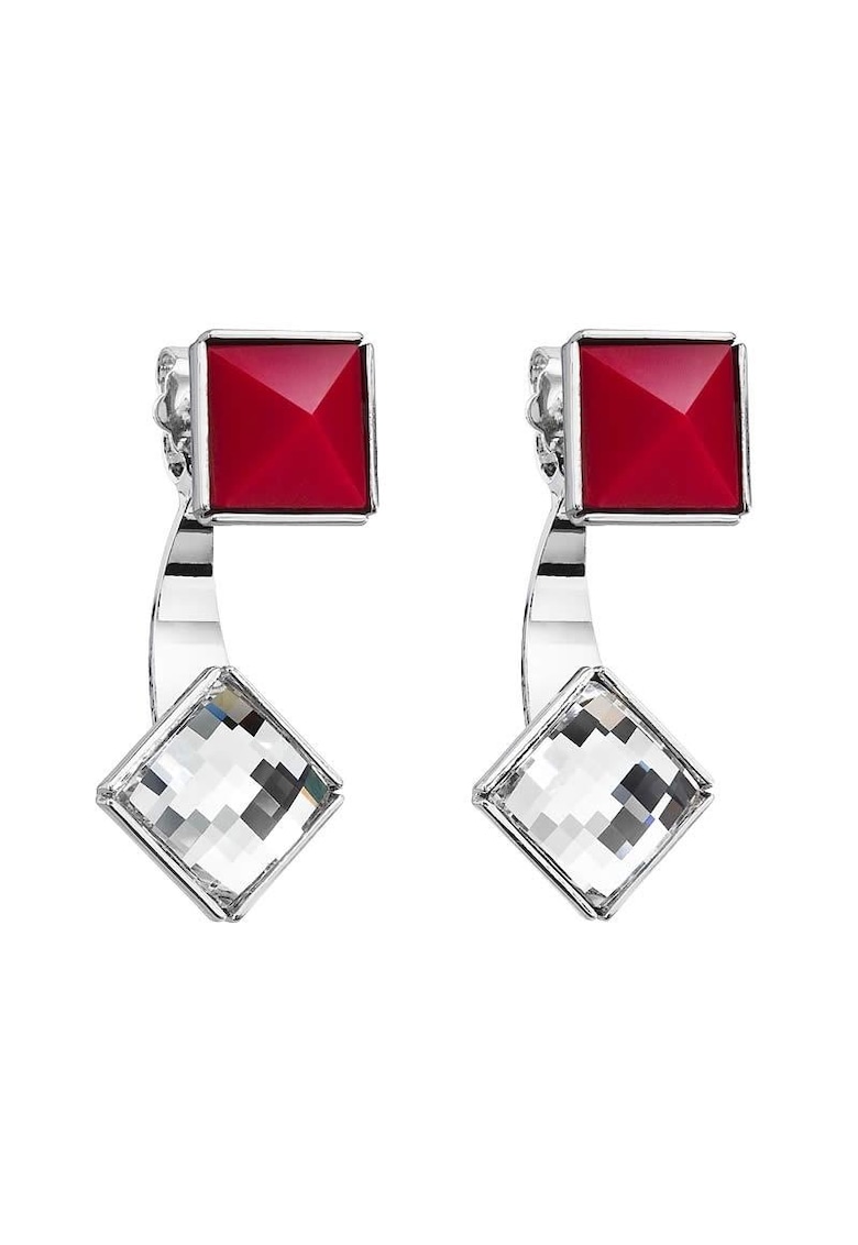 Cercei cu cristale Swarovski Crystal / Red 7440-6245-03 - Rosu - Argintiu