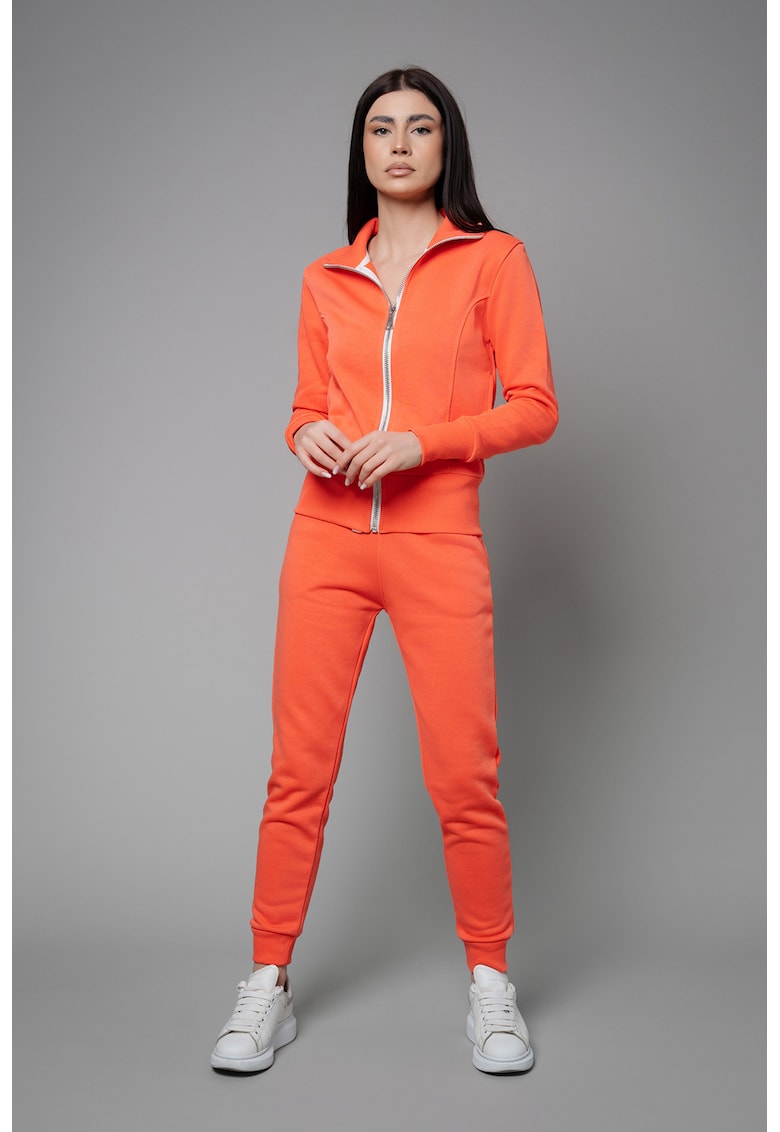 Trening regular fit cu fermoar si buzunare