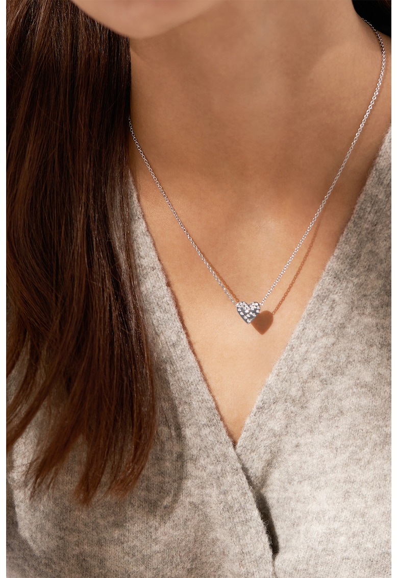Colier cu pandantiv inima - Argintiu