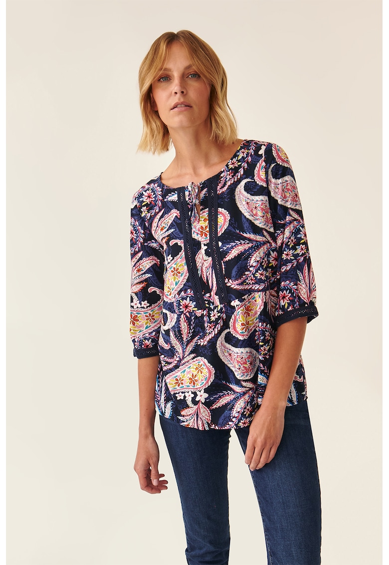 Bluza cu imprimeu floral si maneci 3/4 Mizuria Bluza cu imprimeu floral si maneci 3/4 Mizuria