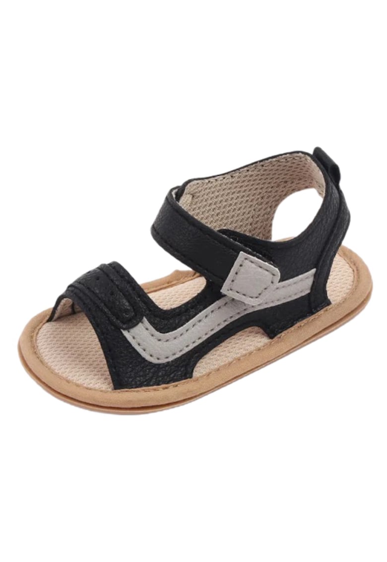 Sandale Pentru Baietei - Uni - Casual - Piele ecologica - Gri/ Negru