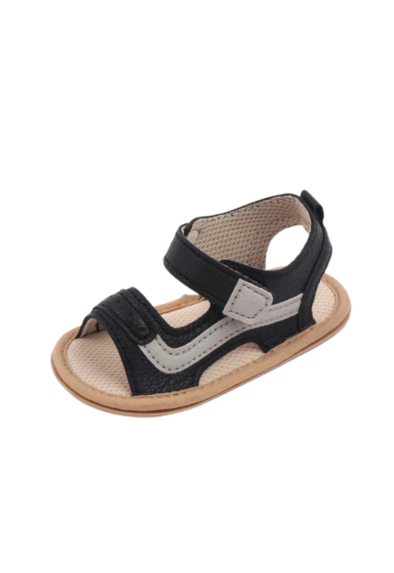 Sandale Pentru Baietei - Uni - Casual - Piele ecologica - Gri/ Negru