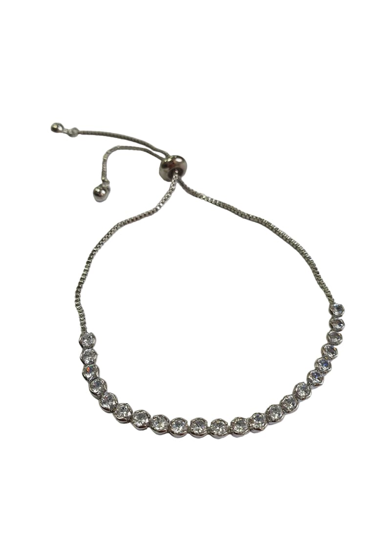 Bratara argintie - tennis - reglabila - cu pietre din zirconiu - Renate C3 -