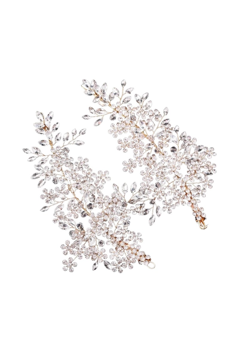 Set 2 accesorii de par - aurii - cu pietre - Mabel C3 -