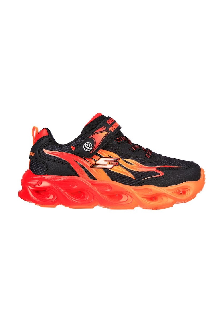 Pantofi baieti cu sistem de lumini Thermo Flash Heat Flux - Negru -