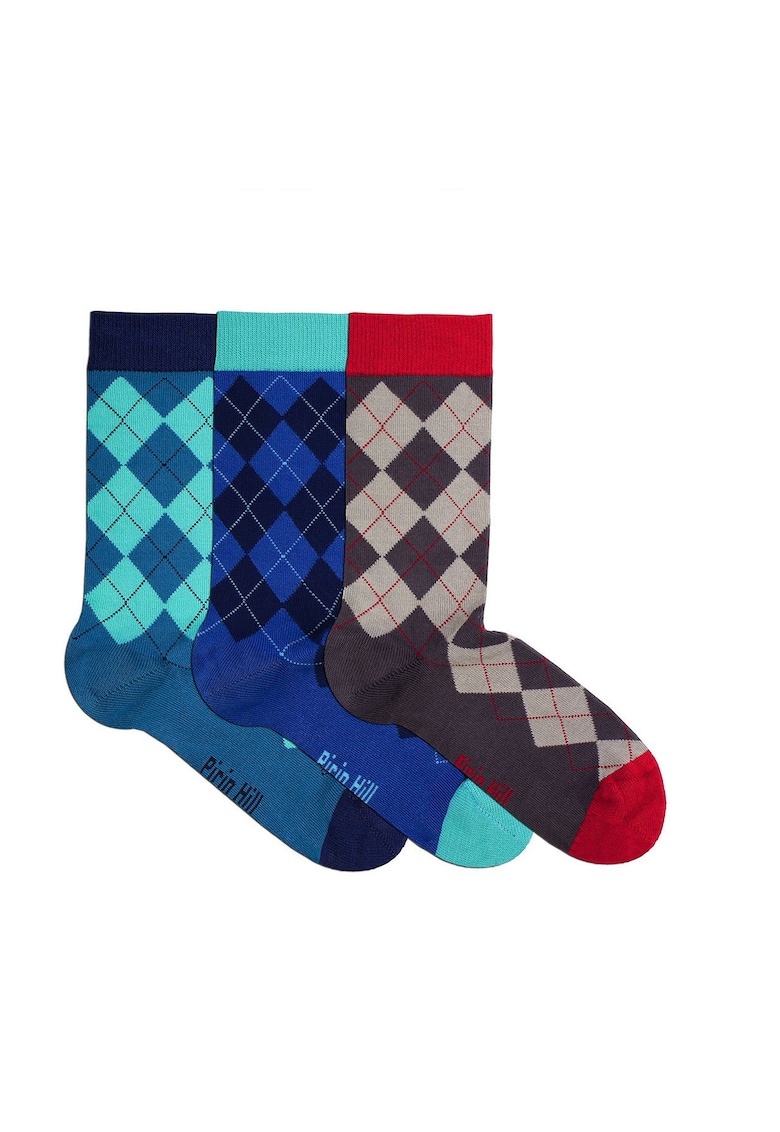 Sosete bambus COMFORT FEET Argyle Box 3buc. Albastru Petrol Antracit Sosete bambus COMFORT FEET Argyle Box 3buc. Albastru Petrol Antracit