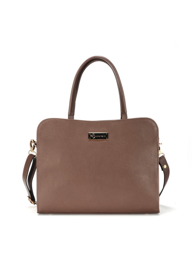 Geanta dama piele - Hanna 4B - 32x10x27 - Maro inchis