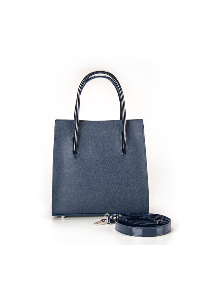 Geanta dama piele - Hanna 5 - bleumarin - 30x12x30 cm