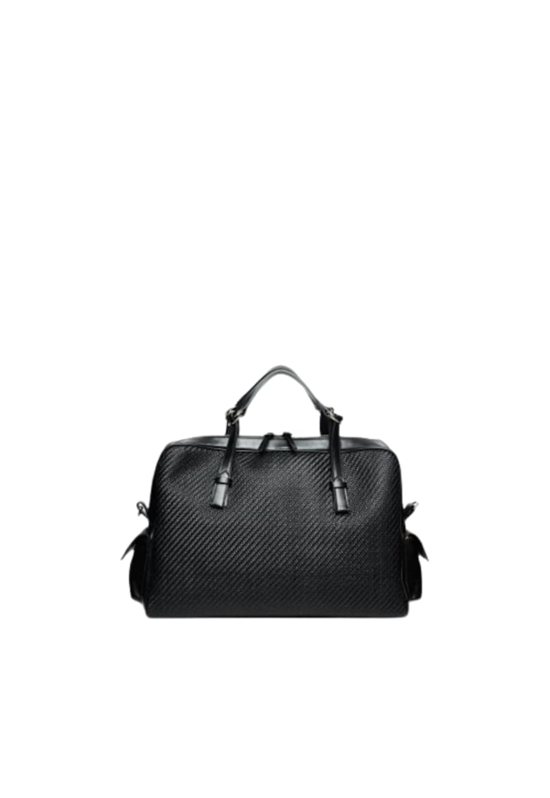 Geanta dama piele - Emily - negru - 54x15x30 cm