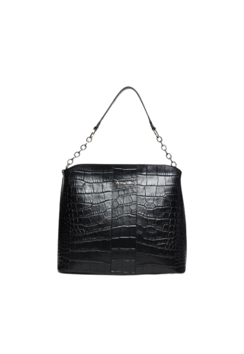 Geanta dama piele - Gerdina - 32x16x20 - Negru