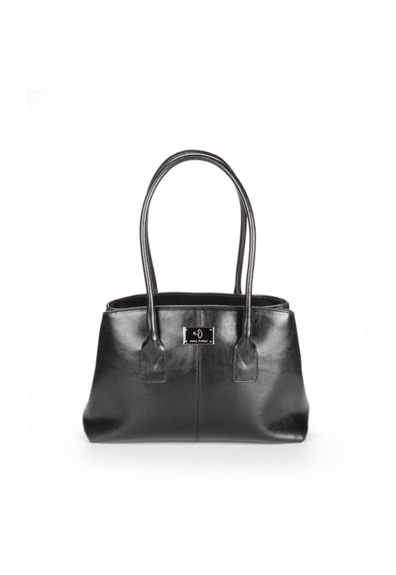 Geanta dama piele - Elisabeth 1 - negru - 34x11x23 cm