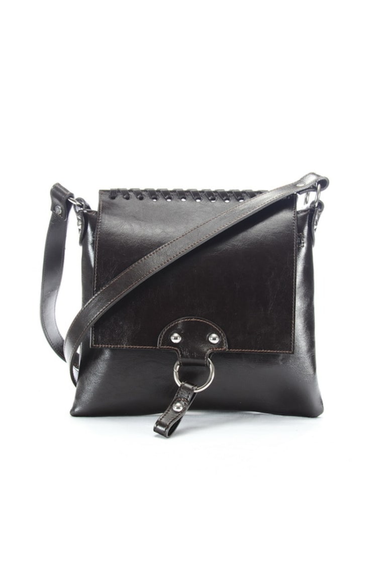 Geanta dama piele -  Cami - maro - 26x3x23 cm