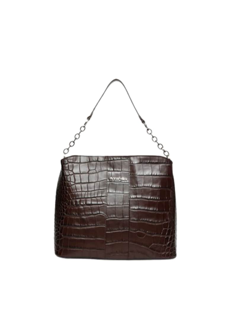 Geanta dama piele - Gerdina - 32x16x20 - Maro