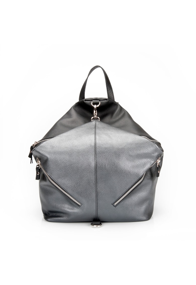 Geanta dama piele -  Mabella mare - gri - 36x20x33 cm