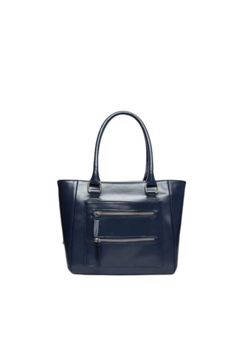 Geanta dama piele - Isla - bleumarin - 25x9x24 cm