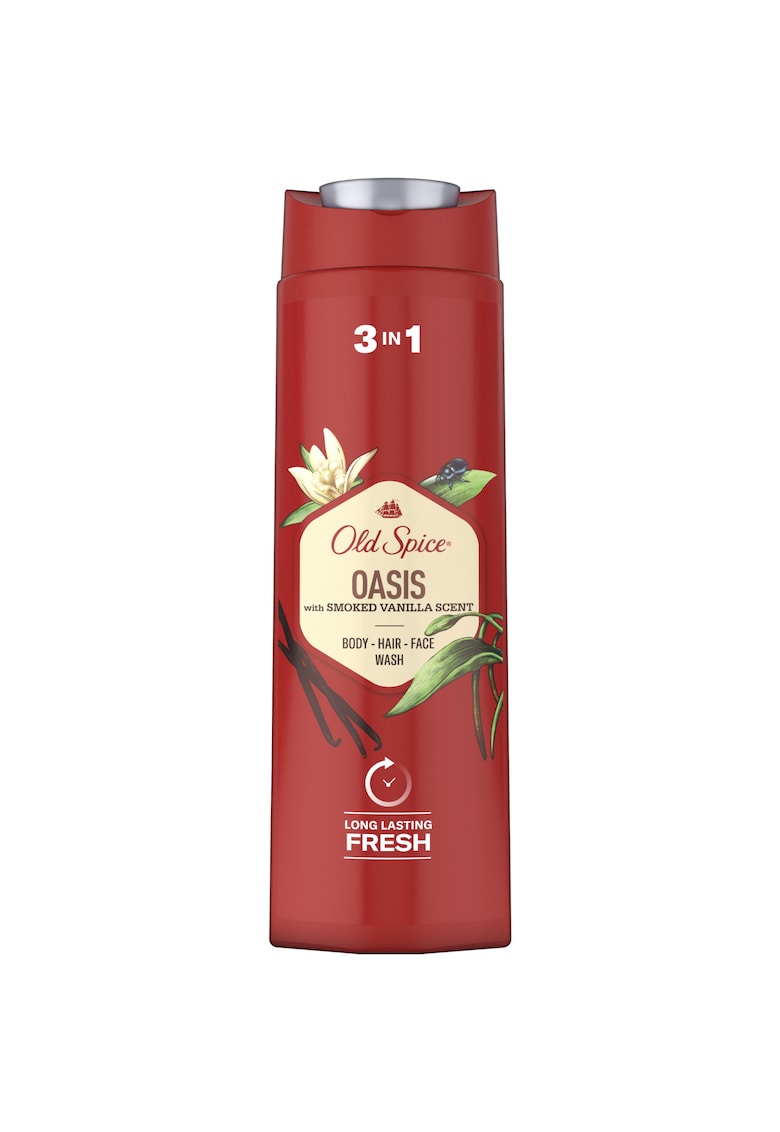 Gel de dus si sampon 3 in 1 Oasis pentru corp - par si fata - 400 ml