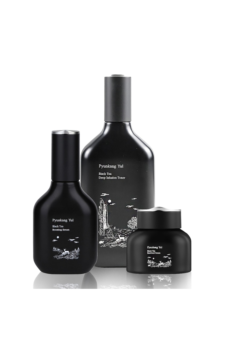 Set Black Tea 3 in 1 - Toner + ser + crema - 235 ml