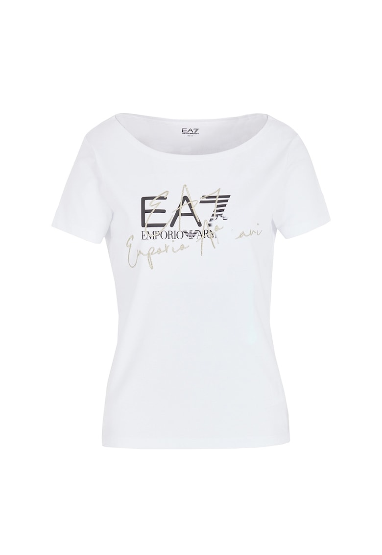 EA7 Tricou W Handwritten Tee Crossover - 3RTT30-TJDLZ-1100 - Femei - Alb - Alb