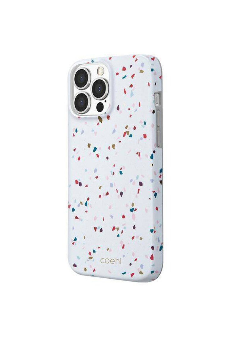 Husa de protectie coehl terrazzo pentru iphone 13 pro max - natural white