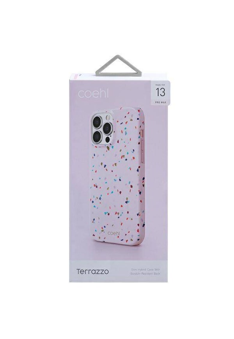 Husa de protectie coehl terrazzo pentru iphone 13 pro max - blush pink