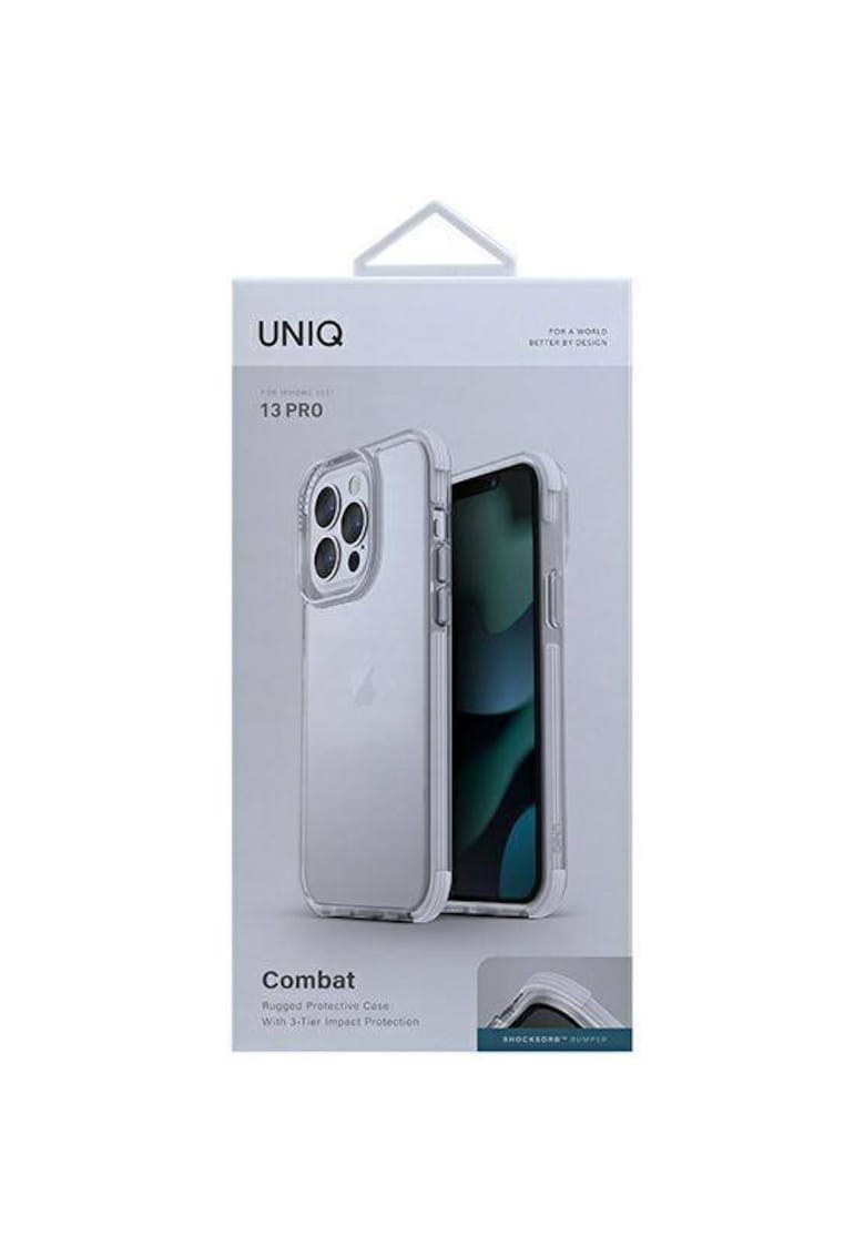 Husa de protectie combat pentru iphone 13 pro / 13 - white