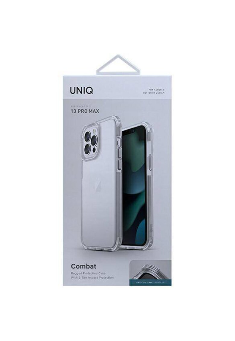 Husa de protectie combat pentru iphone 13 pro max - crystal clear
