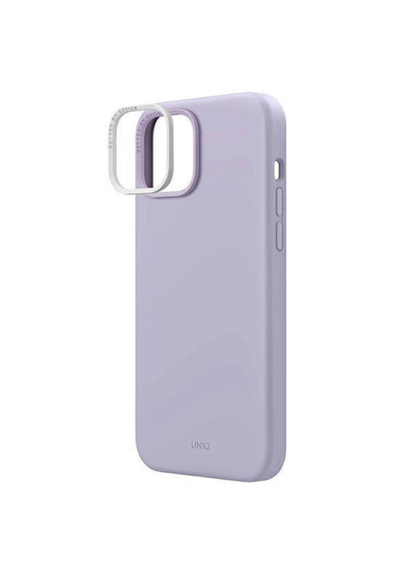 Husa de protectie lino pentru iphone 14 - lilac lavender