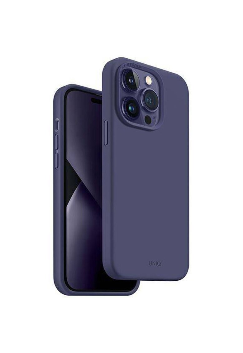 Husa de protectie lino pentru iphone 14 pro - purple fig