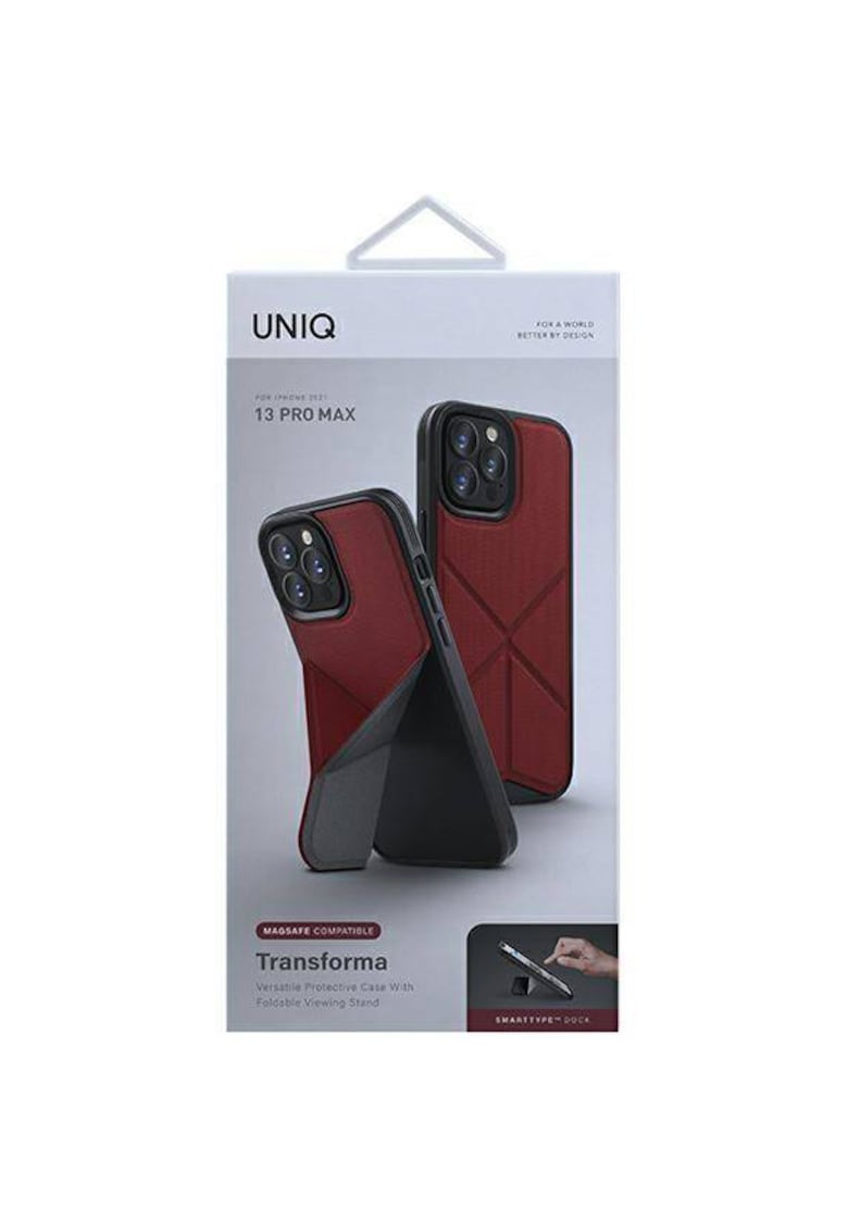 Husa de protectie transforma magsafe pentru iphone 13 pro max - coral red