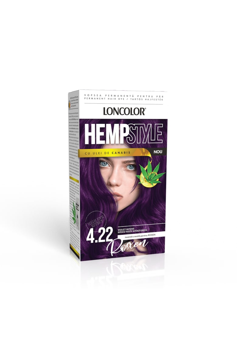 Vopsea de par permanenta hempstyle 4.22 violet intens - 100 ml