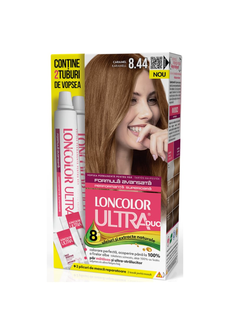 Vopsea de Par Permanenta Ultra Max 8.44 Caramel - 200 ml