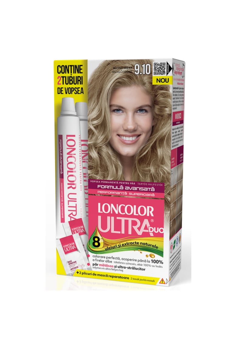 Vopsea de Par Permanenta Ultra Max 9.10 Blond irizat - 200 ml